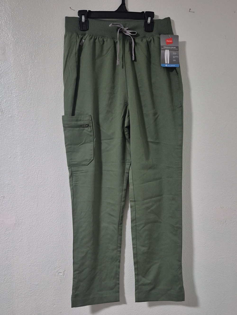 Hanes Women's Premium Green Drawstring Scrubs